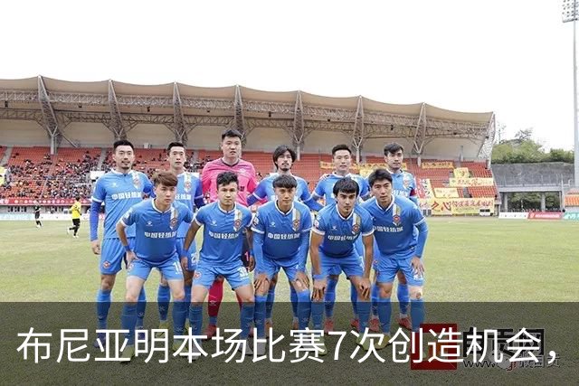 布尼亚明本场比赛7次创造机会，追平云南玉昆球员单场中超纪录